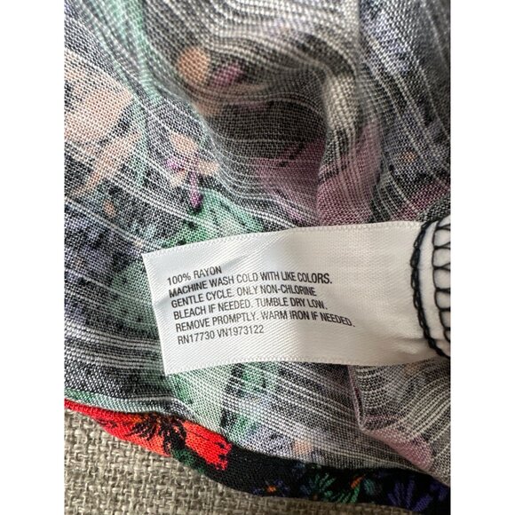 Ava & Viv Floral Print Camisole Top Women Size XXL Black Red Purple Cami - Picture 4 of 6